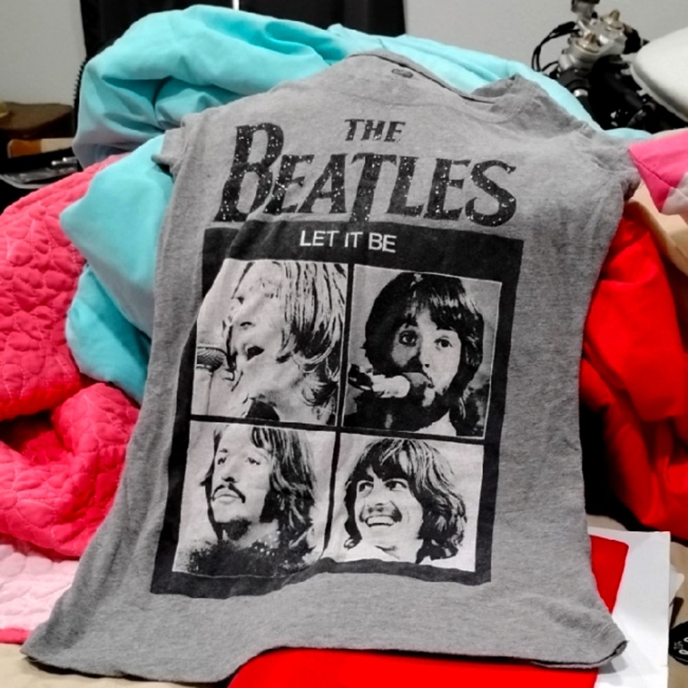 Gray Beatles Graphic Kids T-Shirt
